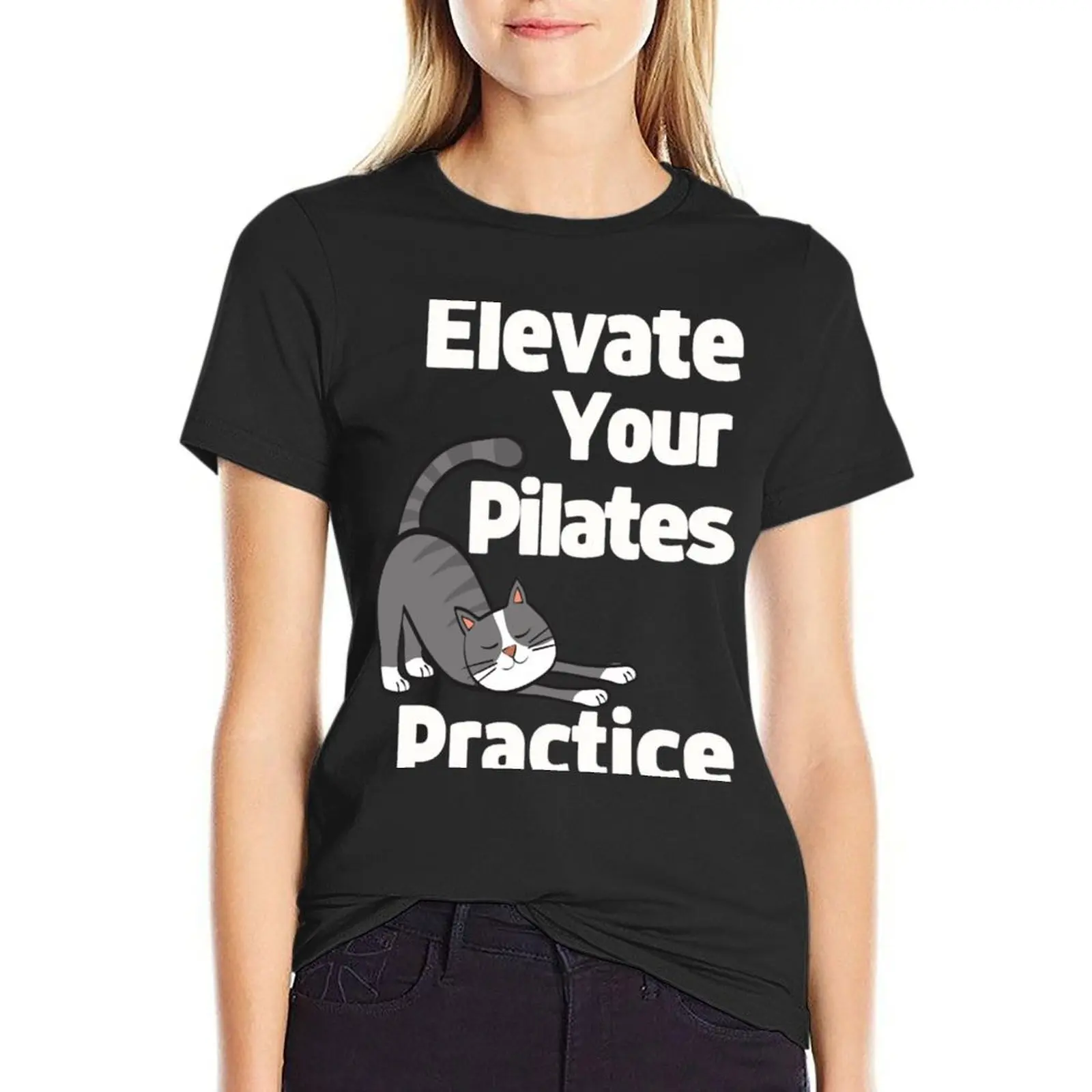 Club Pilates, Elevate Your Pilates Practice T-Shirt vintage clothes tops anime clothes Summer Women's clothing