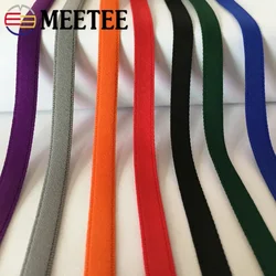 Meetee 21Meters 10mm 3/8'' Solid Color Jacquard Webbing Trim for Apparel Strap Nylon Lace Ribbon DIY Clothing Sewing Accessories