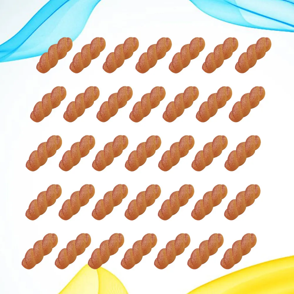 50 Stück Harz Brot Schmuck Zubehör Simulation DIY Ohrringe Zubehör Zubehör