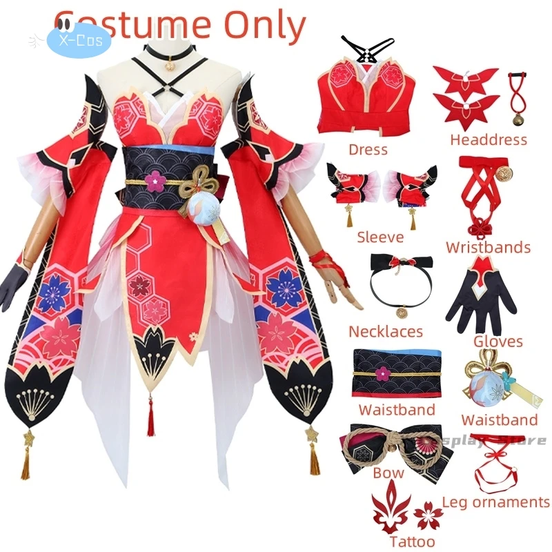 Honkai Star Rail Sparkle Cosplay Kostüm Full Set Maske Perücke Frauen Rollenspiel Outfit Halloween Karneval Kleid für Honkai Star Rail