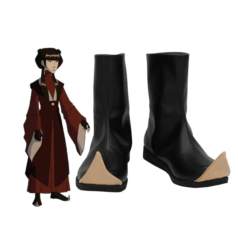 Avatar: the last airdoblador Mai Cosplay botas negras zapatos hechos a medida para Unisex