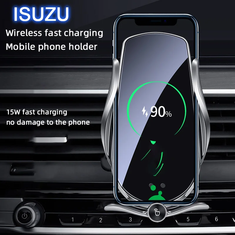 For Isuzu D-MAX dmax 2021,Car Wireless Charging Magnetic Phone Holder Infrared Sensor Mobile Navigation Bracket Auto Accessories