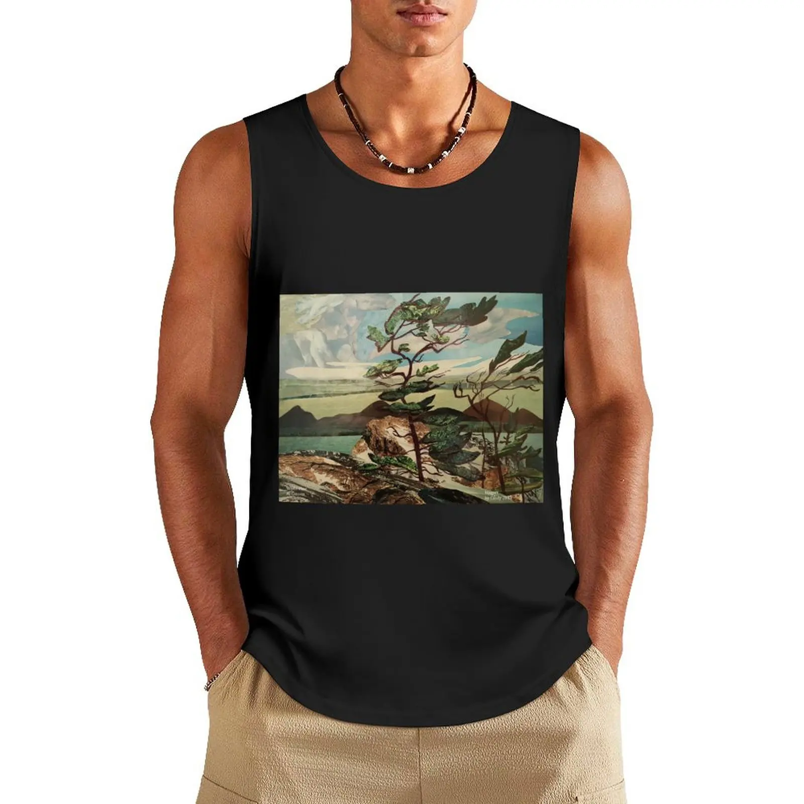 

Landscape, Group of Seven, White Pine, Casson Tank Top Man gym clothes anime gym