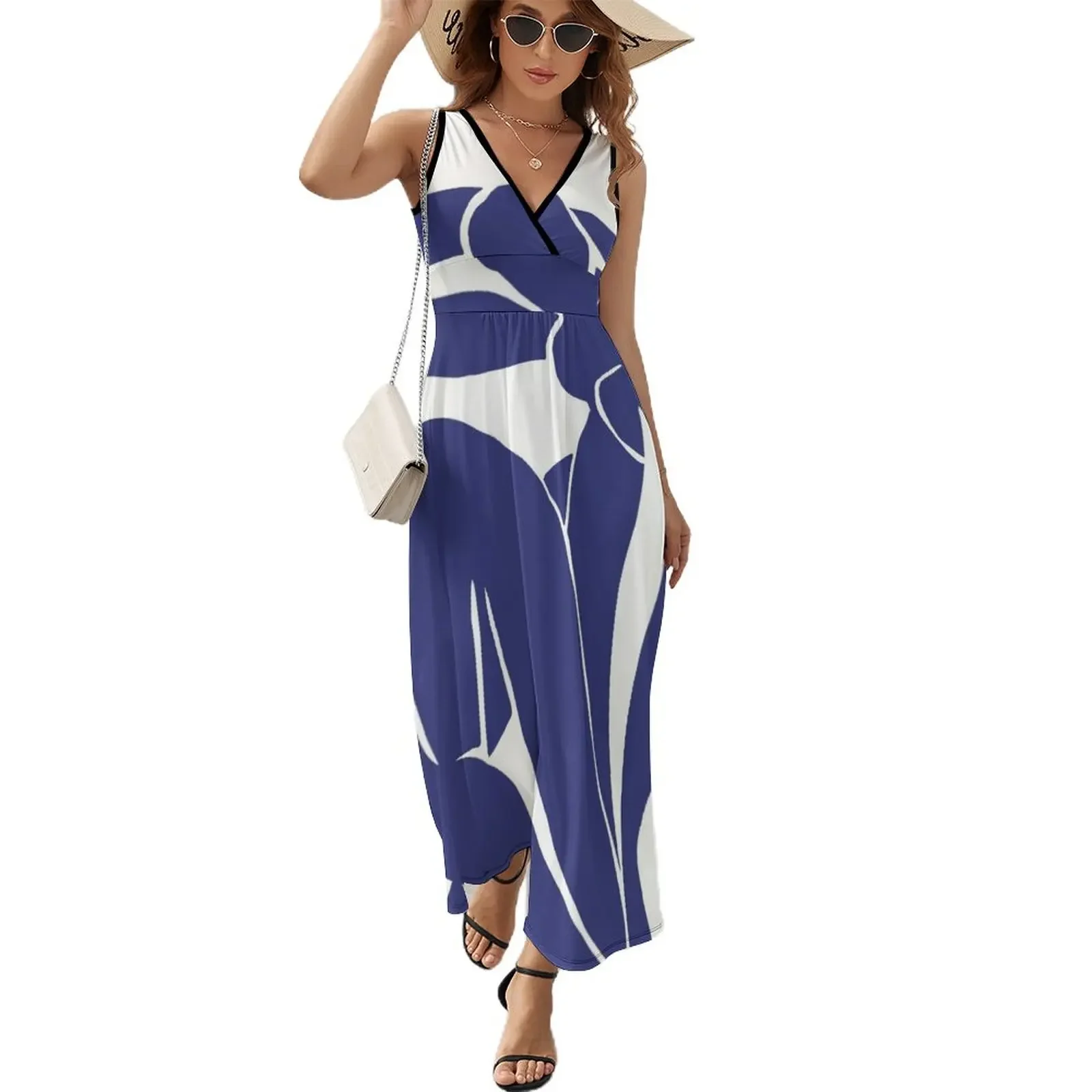 

Matisse Cut Out Figure #2 Blue Sleeveless Dress fairy dress Beachwear woman dress