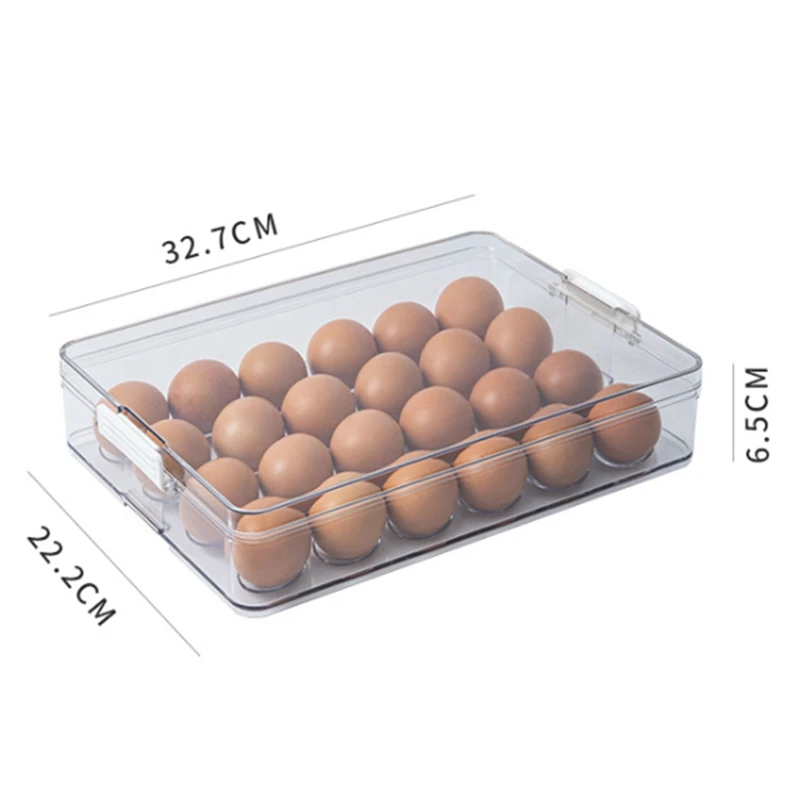 Kitchen Food Organizer Plastic Dumpling Storage Box Transparent Refrigerator Food Container Food Storage Box Egg Box