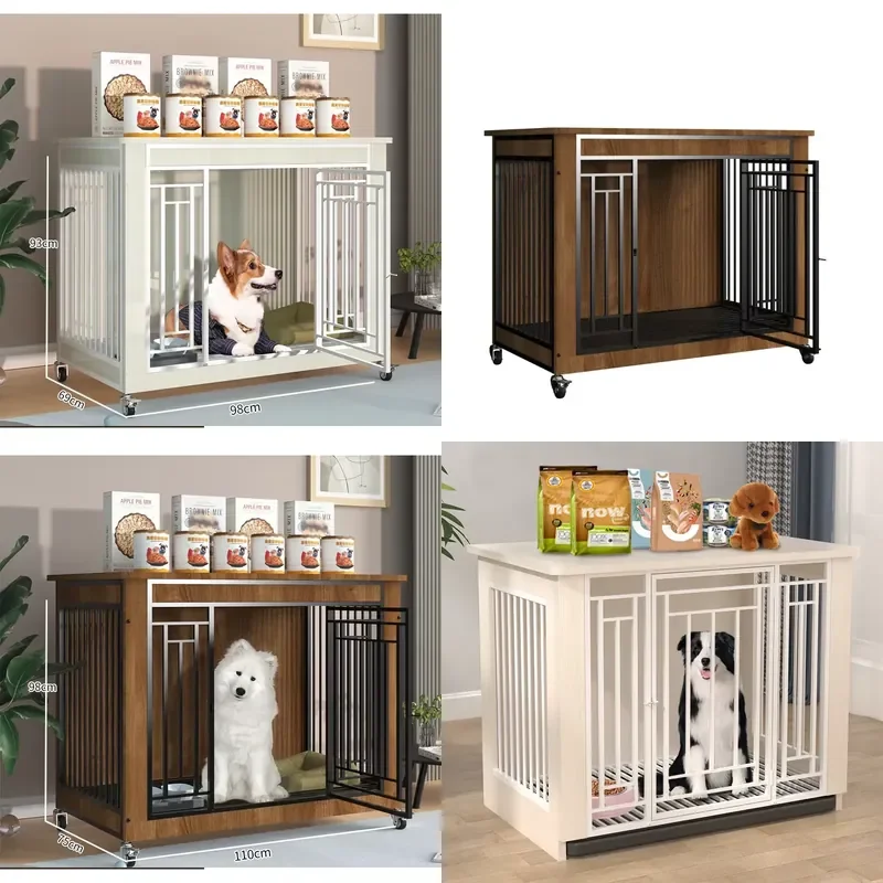 Wholesale Transparent Acrylic Lockable Waterproof Luxury Pet Dog Cage with Removable Plastic Tray Durable Eco-friendly