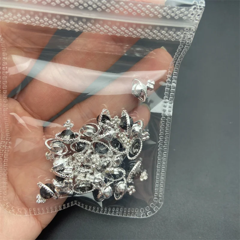 10pcs Planet Nail Rhinestones 3D Nail Charms Alloy Jewelry Gems Glitter Diamond Nail Parts Manicure DIY Art Decorations Supplies