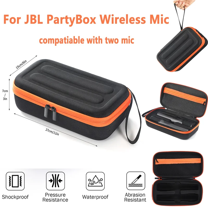 -MEOF для Partybox, сумка для хранения микрофона, противоударный жесткий чехол из ЭВА со шнурком, органайзер с защитой от царапин, сумка для