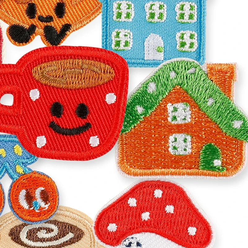 10 Stück Anime Selbstklebende Aufnäher für Kleidung, Tiere, zum Aufbügeln, Bestickte DIY-Aufkleber für Kinder, Patches für Jacken und Stoffe – Detail 5