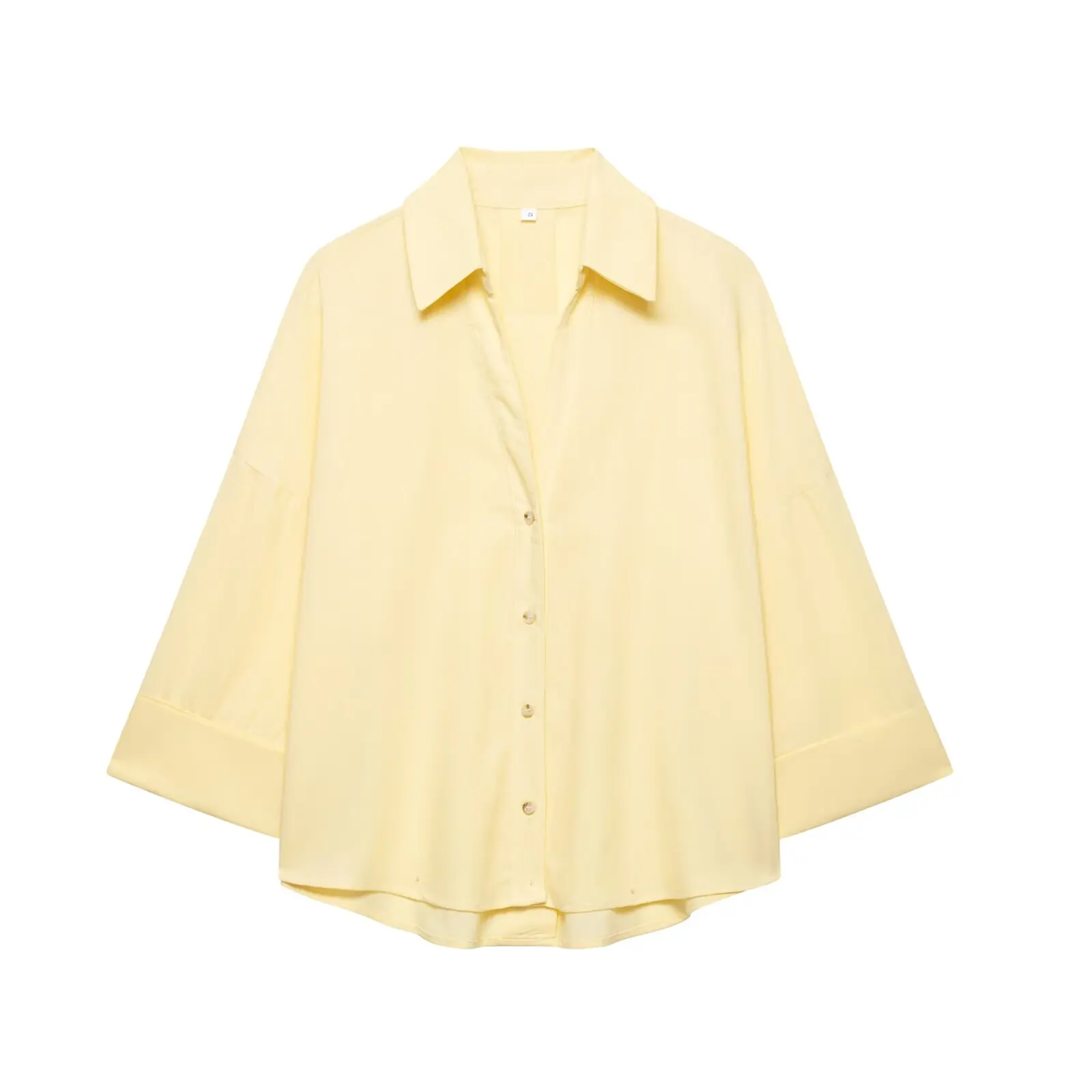 

Korejepo New Women Clothing European American Style Fashionable Simple Blended Wide Sleeved Shirt Top