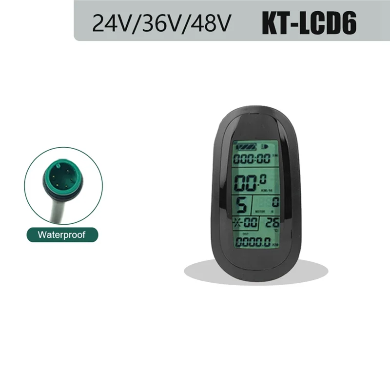 

BA-Ebike 24 В 36 В 48 В 72 В KT-LCD6 Дисплей Интеллектуальная панель управления с USB для комплекта для переоборудования электрического велосипеда
