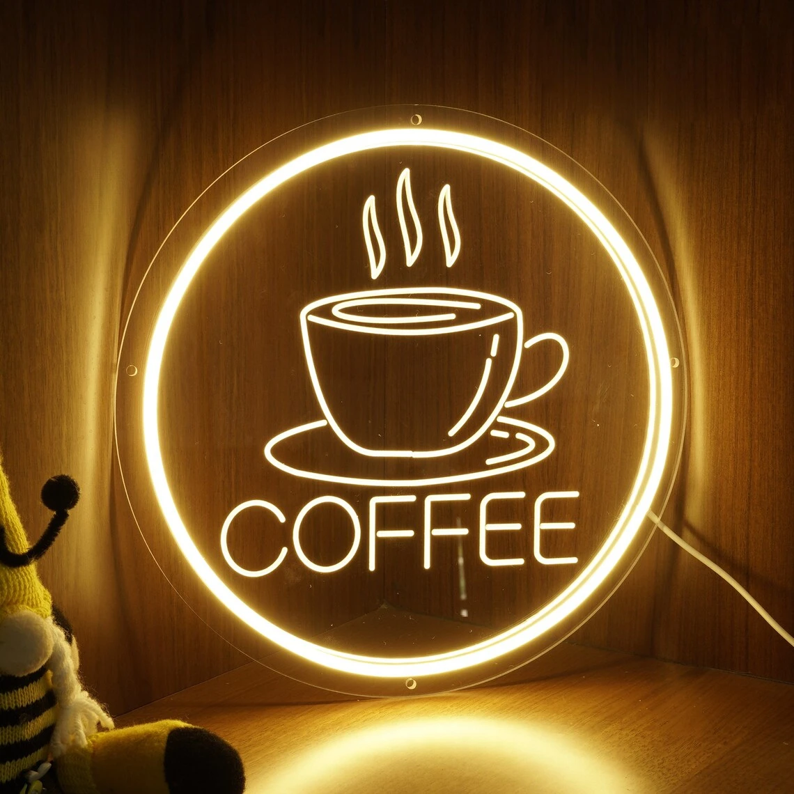 Coffee Neon Sign 3D Carving Neon Lights Custom Business Neon Signs LED Neon Light For Cafes Coffee Restaurant Shop Decoration