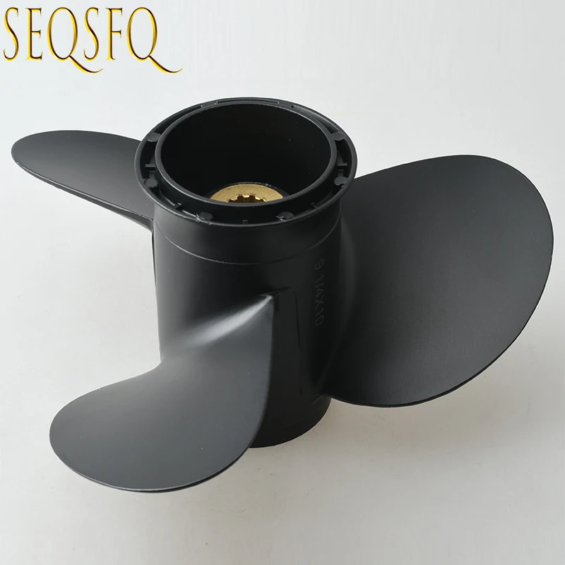 

58100-93733-019 Outboard Propeller 9 1/4x10 for Suzuki 8/9.9/15/20HP Motor, Aluminum Alloy Screw, 3 Blade, 10 Spline, Marine