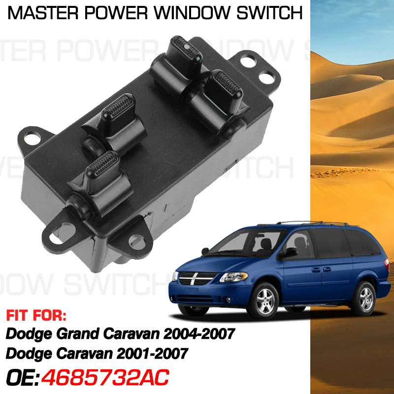 

Power Window Regulator Control Switch 4685732AC For Dodge Grand Caravan Caravan 2001-2007 11 Pins 4685732AB 4685732AF 4685732AD