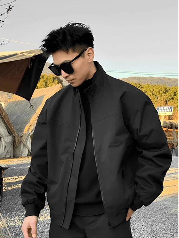 

Ele Bla воротник-стойка мужская Jaet ort Flight Sle весна осень модная рабочая одежда в стиле ретро полиэстер нейлон Cosite Fiber