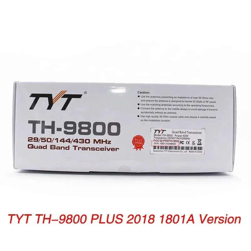 yyhc TYT TH-9800 Plus четырехдиапазонная автомобильная радиостанция + антенна/кабель 50 Вт VHF UHF мобильная радиостанция рация автомобиль с антенным кабелем Mi