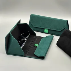 1pc Velvet Triangle Folding Glasses Women Case Elegant Sunglasses Case Purse Hard Men Soft Elegant Reading Glasses Box Glasses C