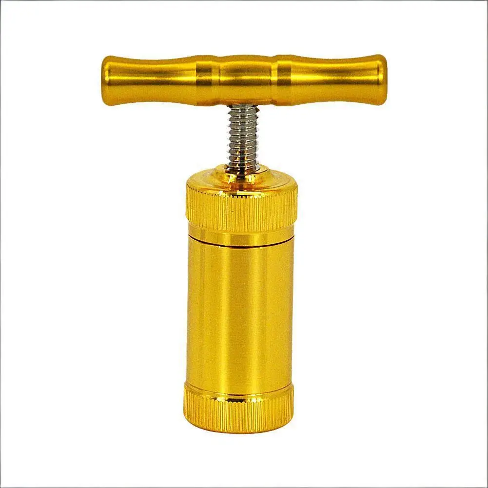 Metall-Tabakkräuterpresse Aluminium-Kompressor Druckgewürzmühle Handzerkleinerer Raucherzubehör – Detail 7