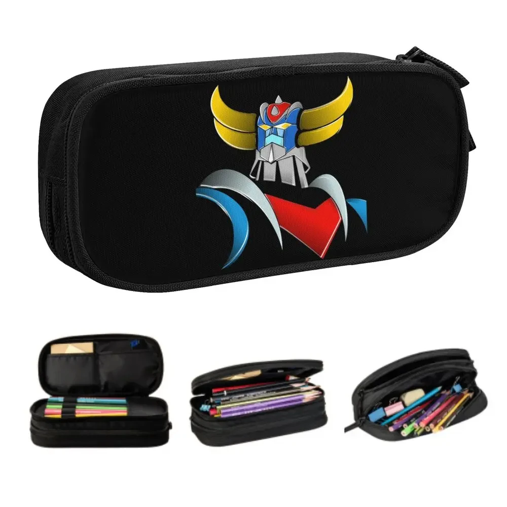 Ufo Robot Logo Goldorak Grendizer Mazinger Z piórnik torba na materiały piśmienne sakiewka pudełko typu Organizer dla nastolatków dorosłych studentów