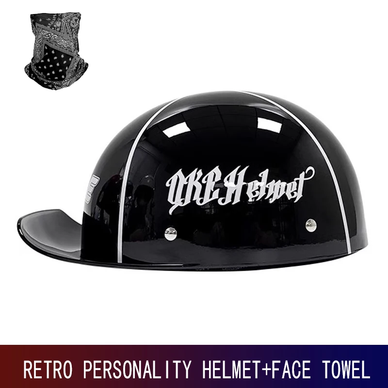 New German cruise retro half helmet female pedal motorcycle helmet motorcycle helmet retro baseball helmet