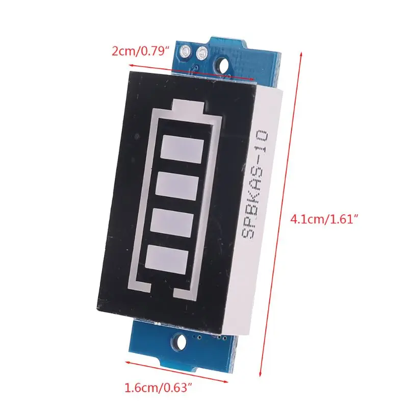 Tester display da 4,2 con modulo indicatore capacità della batteria litio singolo da 3,7