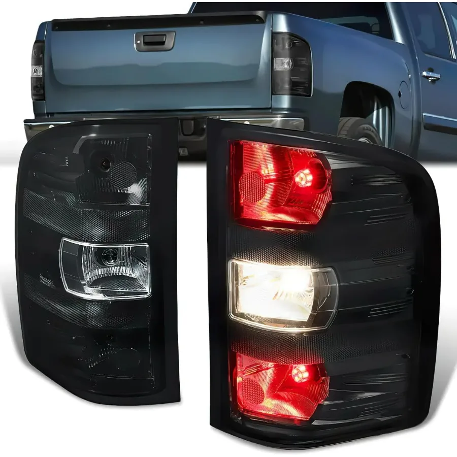 

Tail Light Assembly for 0714 Chevy Silverado and GMC Sierra 1500 2500 HD 3500 HD Compatible Left and Right Lamps with Smoked Le