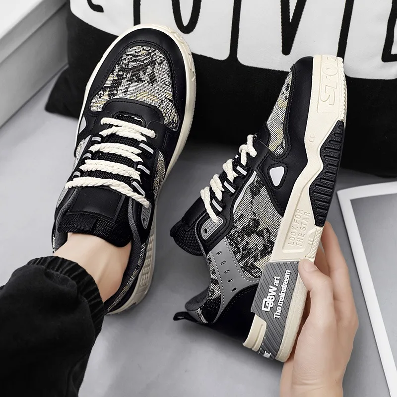 Letnie buty męskie Luksusowe wygodne buty codzienne Sznurowane buty na deskorolkę dla mężczyzn Marka Designer Sneakers кроссовки мужские