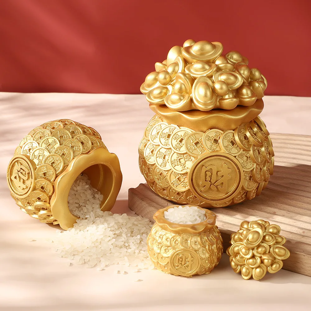 

Feng Shui Cornucopia Auspicious Fa Cai Money Tree Gold Ingot Bag Lucky Fortune Spring Festival Mascot Desktop Ornament Car Home
