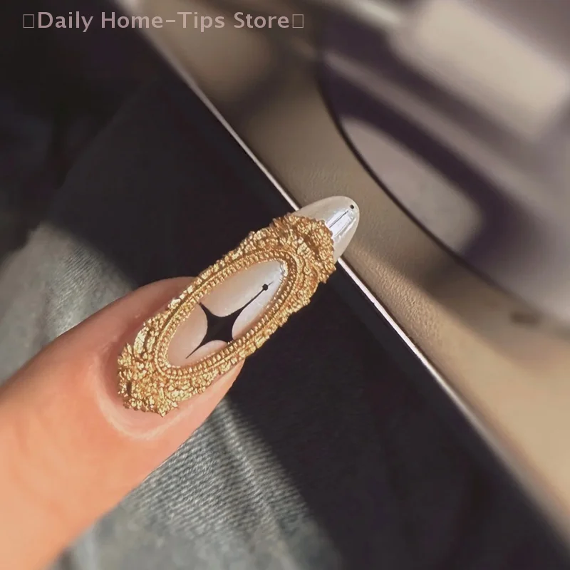 الأوروبي الرجعية إطار صور شكل سيليكون مسمار قالب مسمار ختم الأظافر DIY بها بنفسك صالون الأظافر تصميم مجسمة مانيكير أداة فنية #4