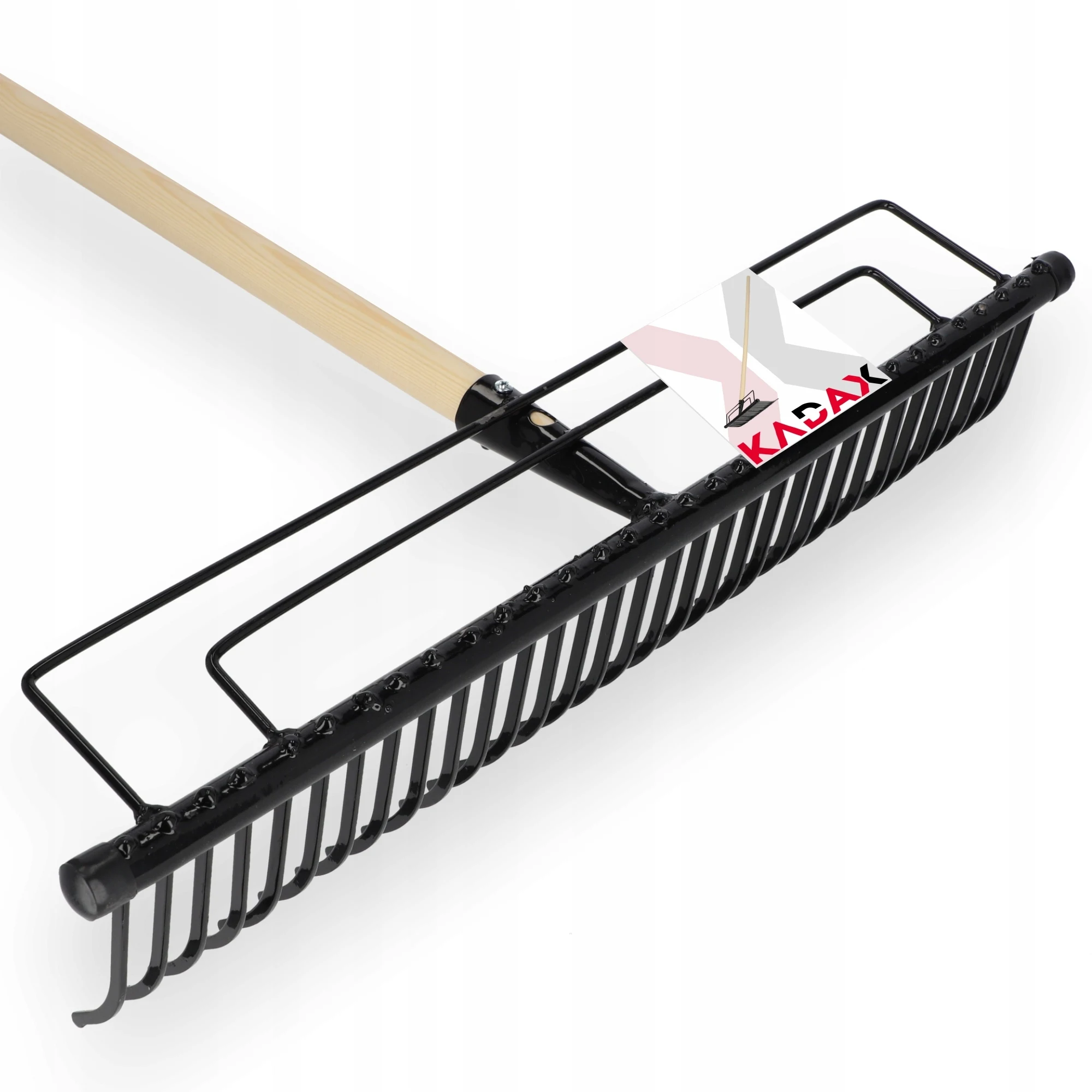 Kadax Metalen Hark Tuin Grasblad 165Cm Versterkte 32 Tandschacht