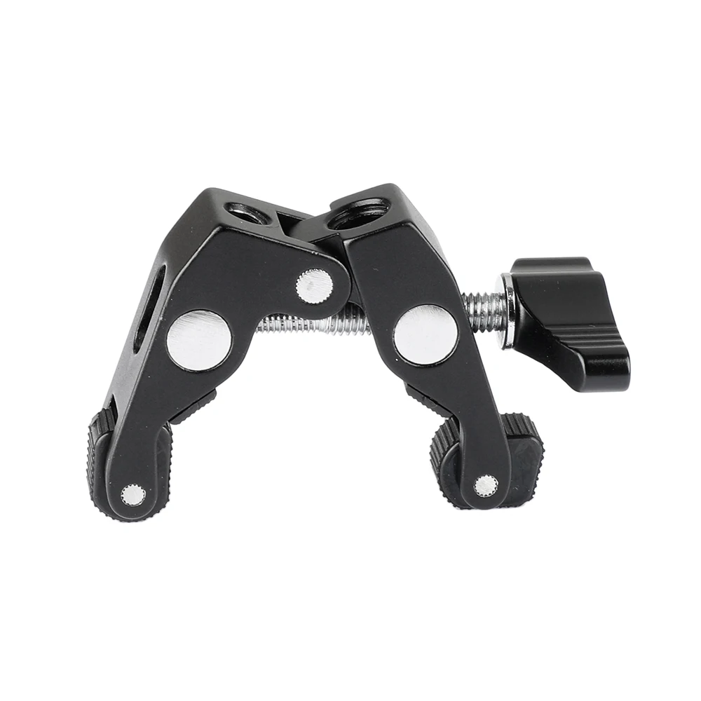 HDRIG Siêu Kẹp Càng Cua Ống Kẹp Với 1/4 "-20 3/8"-16 Gắn Thanh Kẹp (Đen tay Cầm Chữ T) dùng Cho Ống Nước Bàn Camera Lồng Nhôm