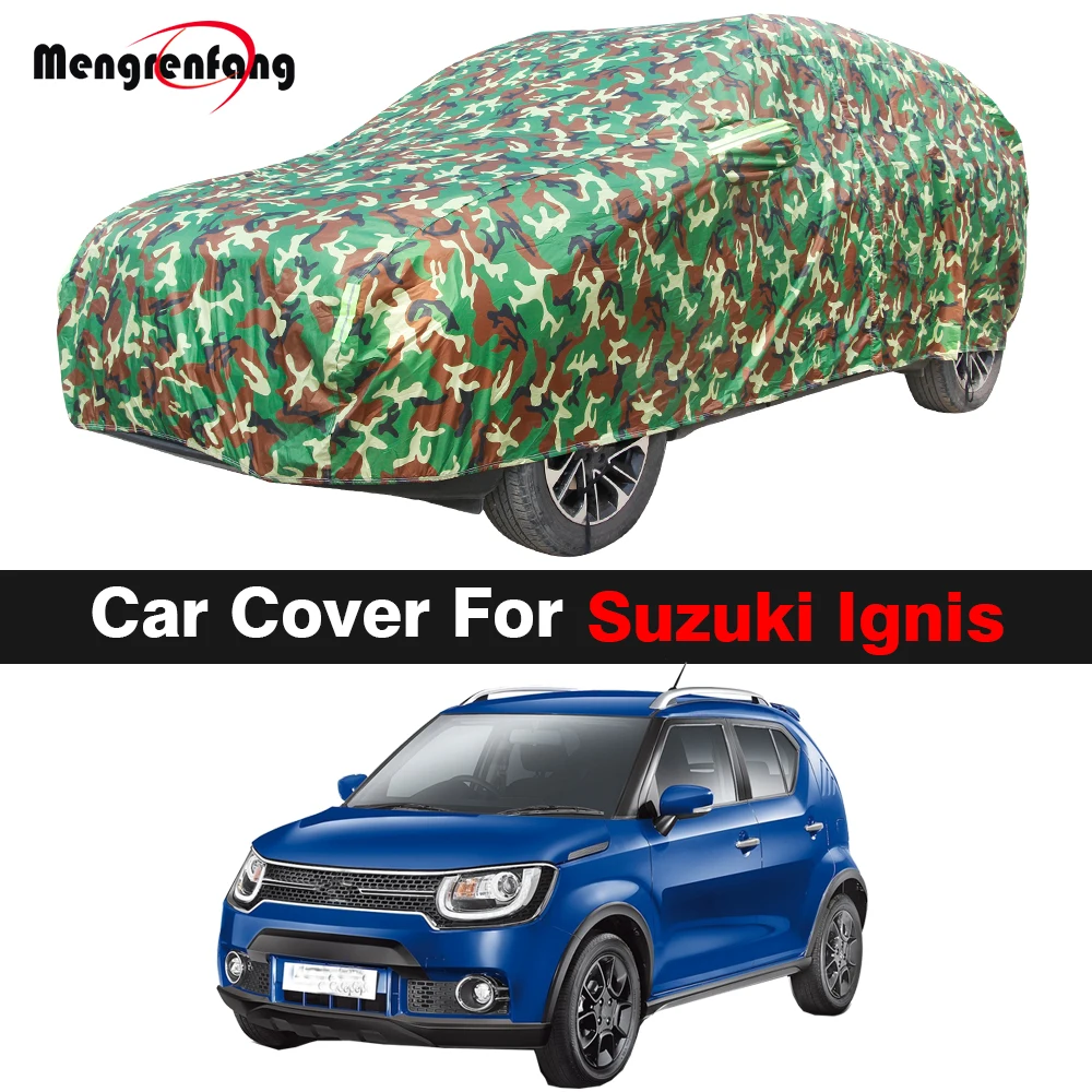 Camouflage Car Cover For Suzuki Ignis Justy Auto Sun Shade Anti-UV Snow Rain Wind Protection Cover Waterproof