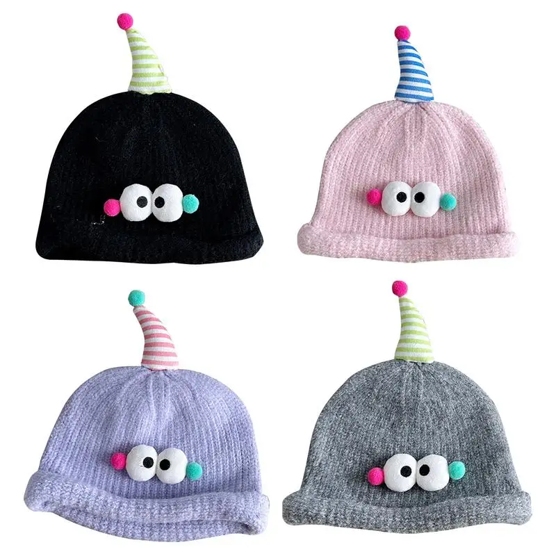 

Knit Warm Cold Weather Beanies Hats Fun Beanies Hats Cartoon Image Children's Hat Warm Cozy GirlsHats Breathable GirlsHats For