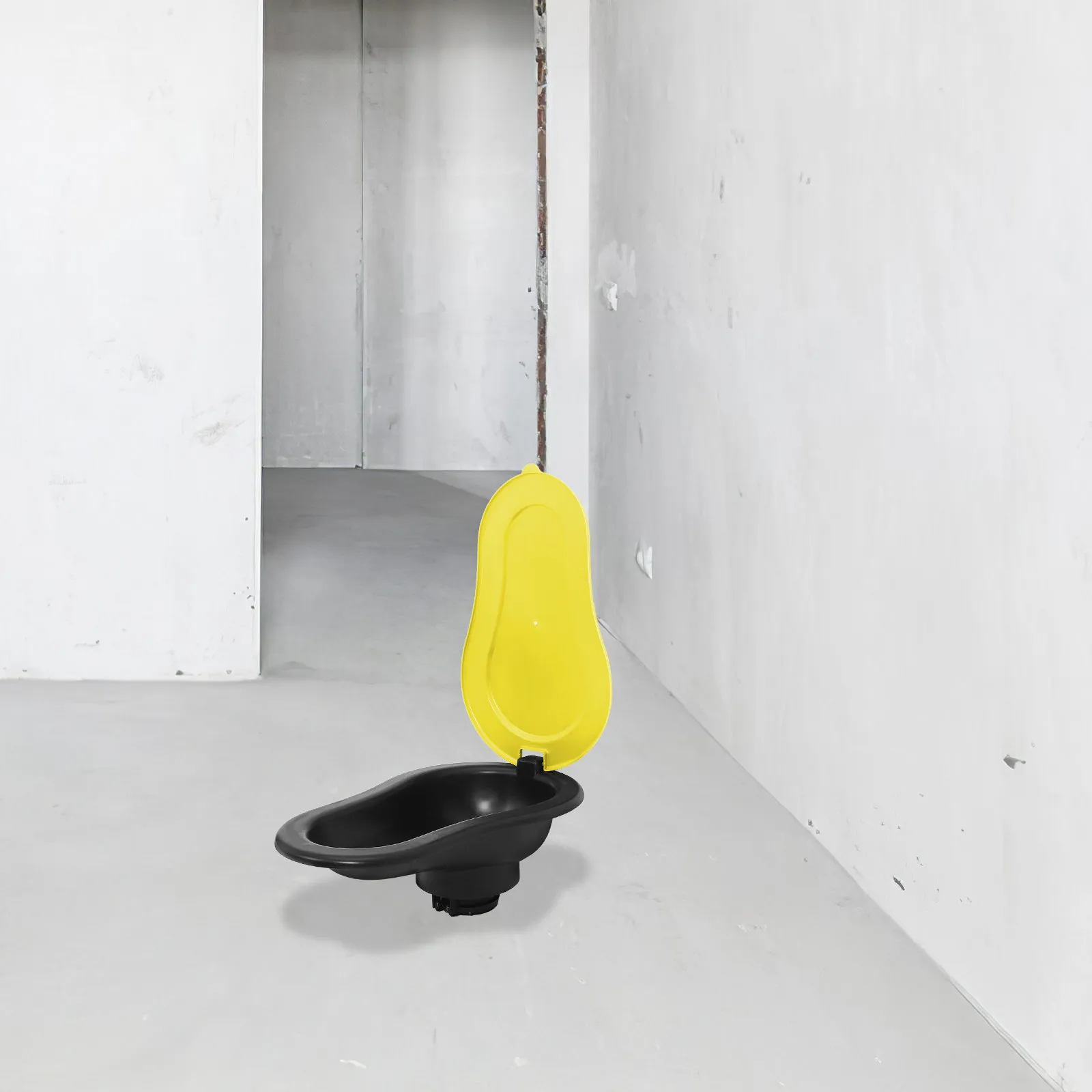 

Temporary Construction Squat Toilet Portable Female Urinal Bedpan Spill Proof Plastic Pan for Home Renovation Outdoor Use
