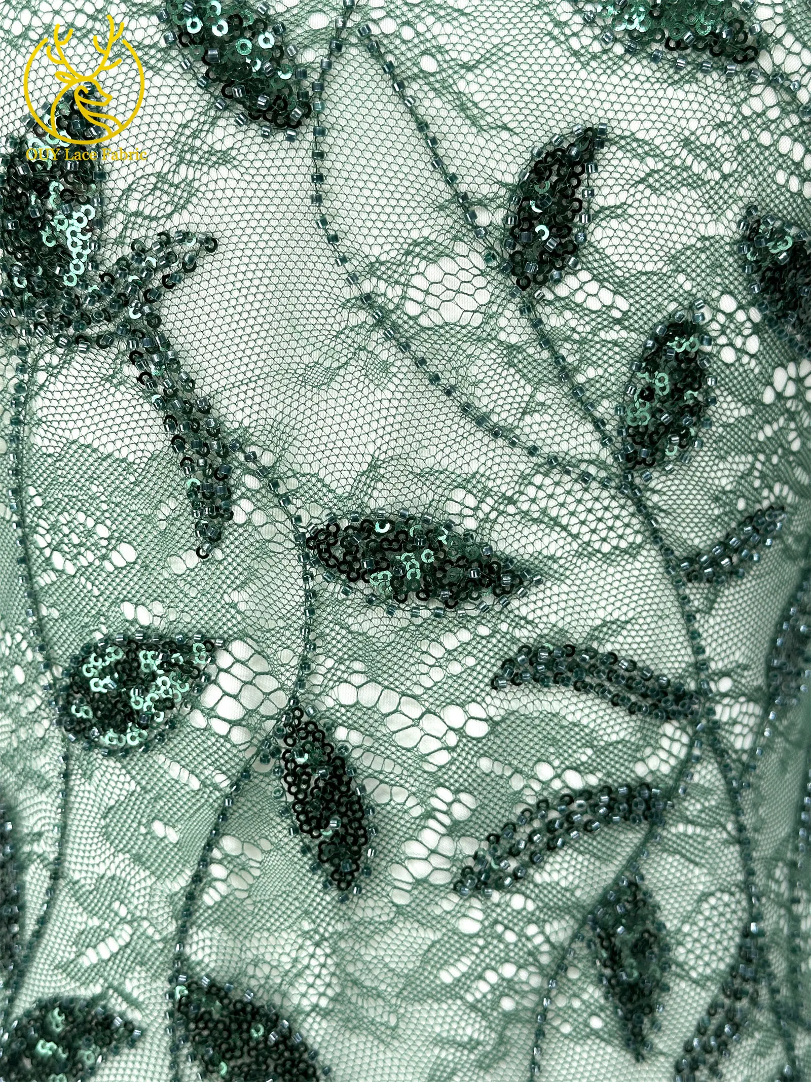 2026 Neuester afrikanischer Pailletten-Spitzenstoff, hochwertiger französischer Mesh-Perlenstickerei-Tüll-Spitzenstoff, ideal zum Nähen von Partykleidern – Detail 7