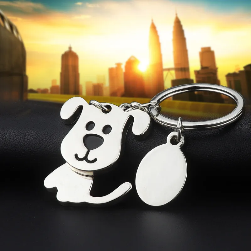 30 Pcs Creative Funny Nice Moving Lovely Dog Keychain Cat Keyring Key Chain Ring Key Fob Holder