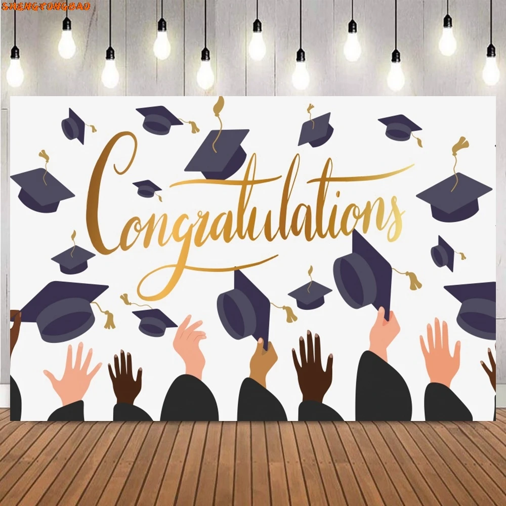 Class of Graduation Prom Congratulations to Graduates Photo Backdrop Props Congrats Grad Graduation Party Background Banner