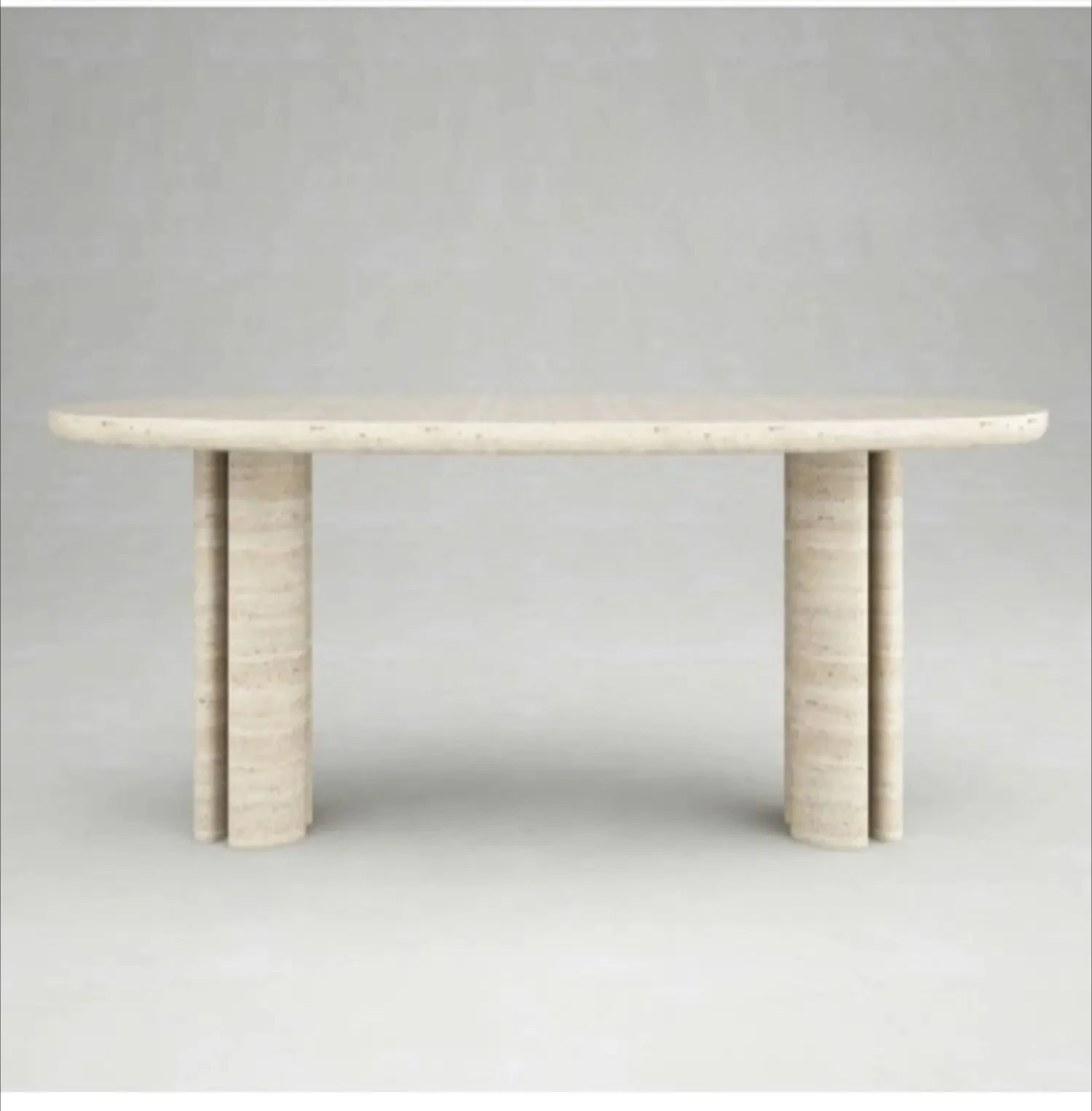 

Ваби Песочный Ветер Натуральный Травертин Мрамор Обеденный Стол Длинный Обеденный Стол Современная Вилла Модель Комната Западный Ресторан