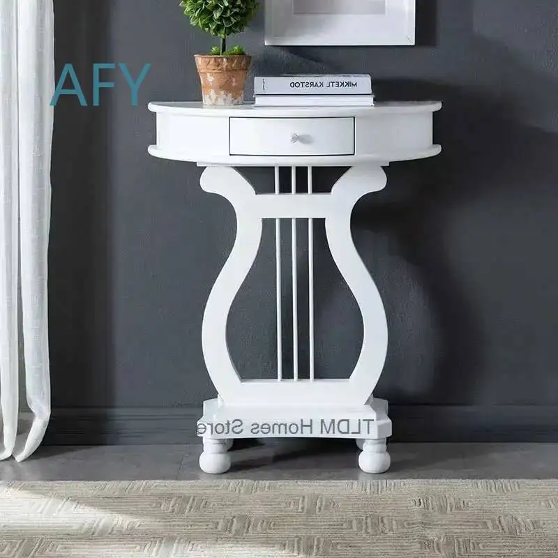 Solid Wood Console Table for Home Furniture for American Style for Modern Entryway for Narrow Hallway for Wall Mounted