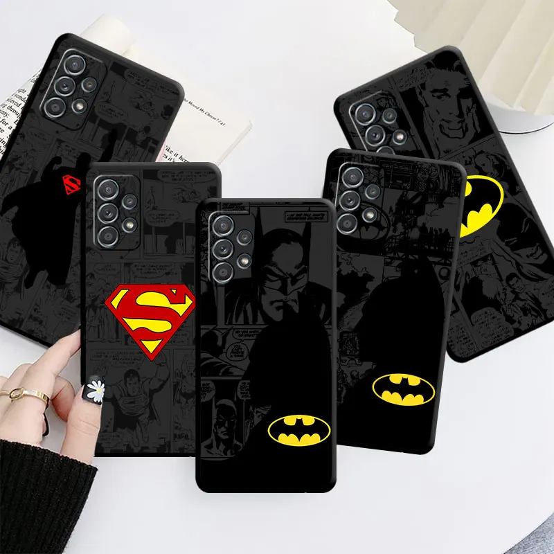 Superman Batman Case For Samsung Galaxy A52 A53 A12 A13 A32 A71 A33 A21s A51 A23 A22 A14 A24 A54 A70 A51 Phone Cover