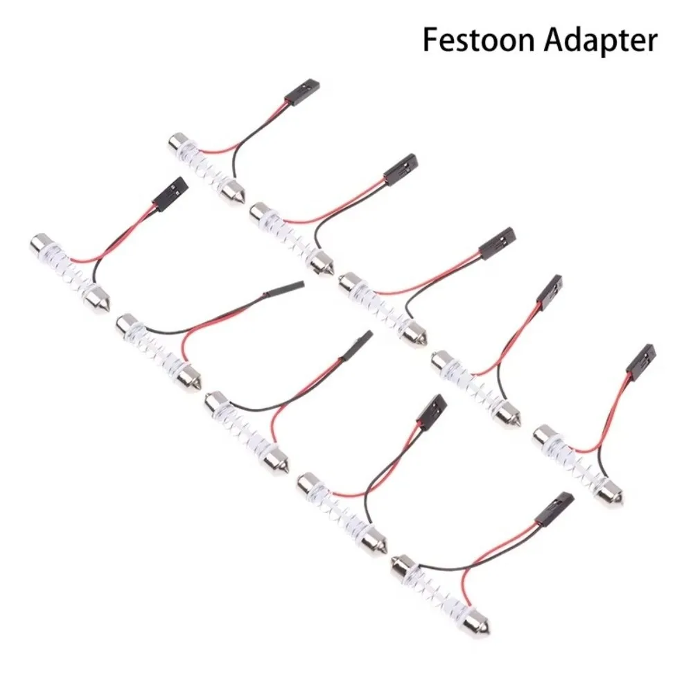 T10 BA9S Festoon Car Light Adapter Pink Connector Wire Universal LED Bulb Adapter Wire Cables Conversion Cable