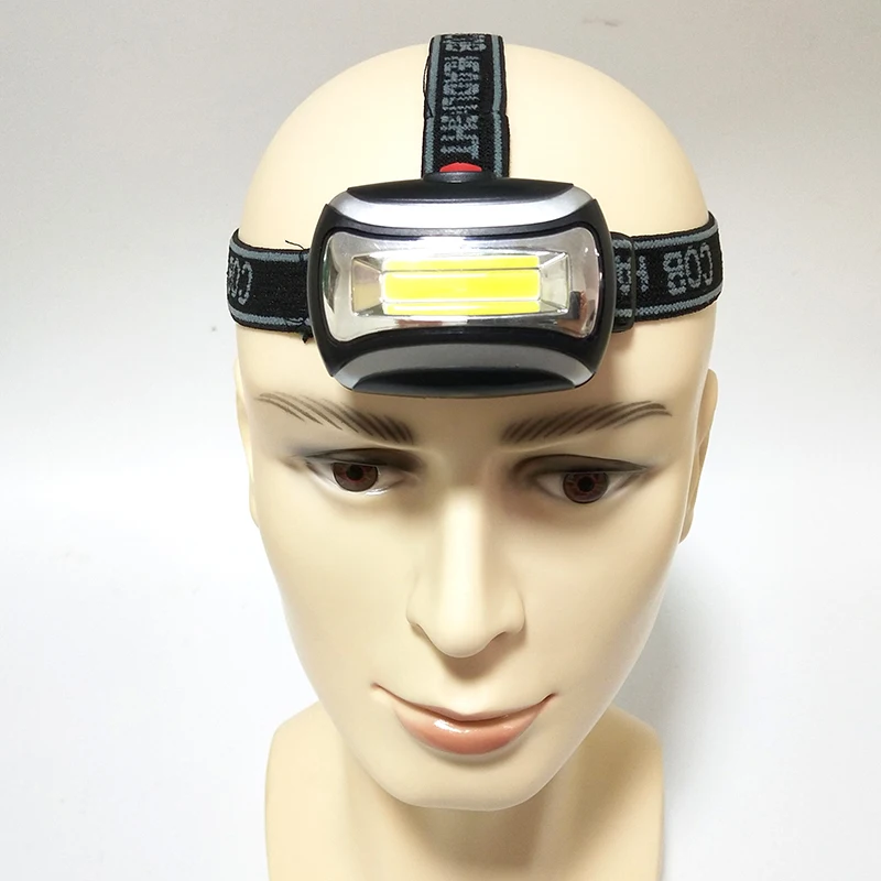 Mini Led Cob Headlamp Headlight Outdoor Lighting Litwod 3* AAA Battery ( Not Include )Head Flashlight Lamp For Camping ,Walking