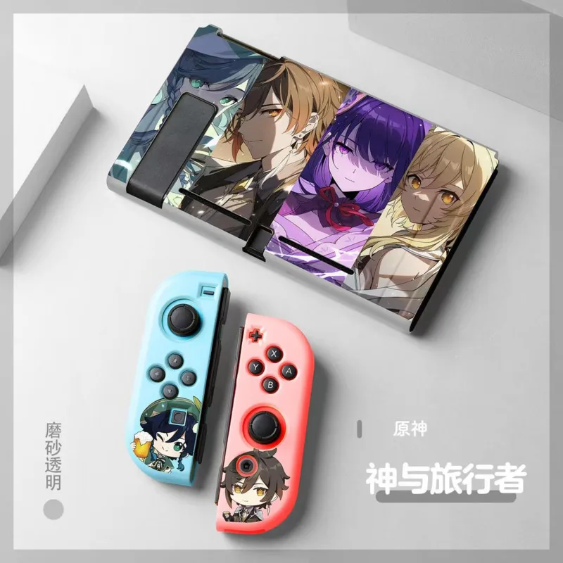 Carcasa Switch Genshin Impact Cover Funda Switch protezione Oled custodia morbida in Silicone per Switch accessori da gioco Shell