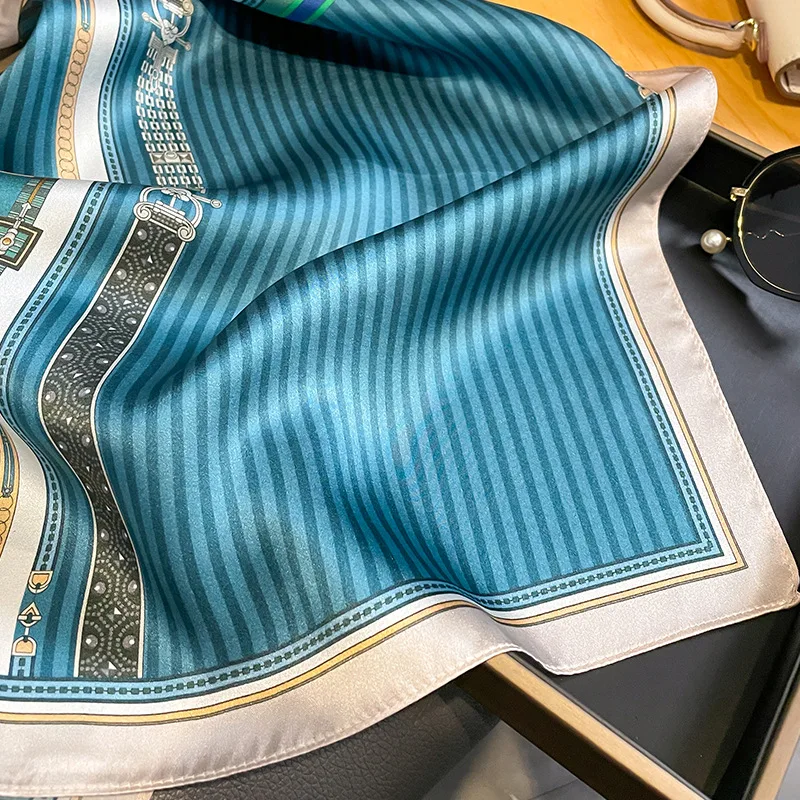 2025 mode 100% Echte Seide Schal 53 cm Platz Bandelet frauen Seide Temperament Kleinen Schal Hals Dekorative Wrap Gedruckt schals – Detail 7