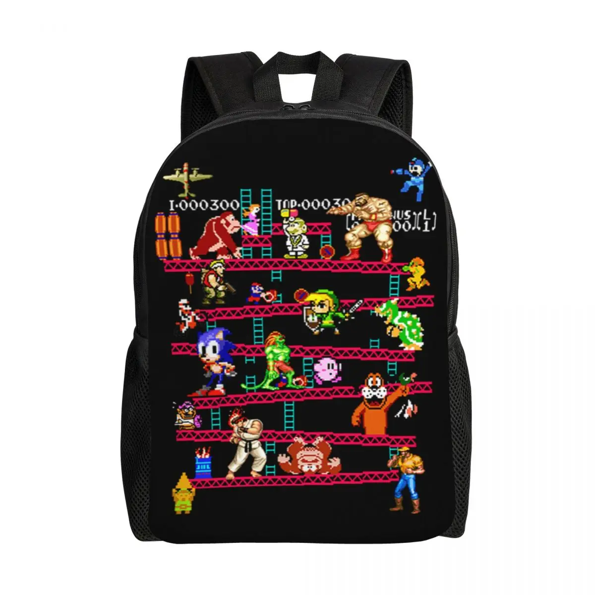 

Рюкзак для аркадных игр на заказ для женщин и мужчин, школьный рюкзак для школьников, подходит для 15-дюймовых ноутбуков, игровых сумок