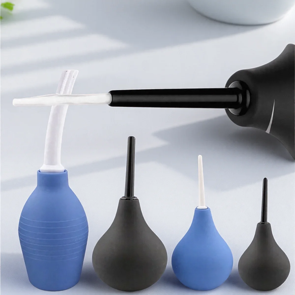 Contenedor de limpieza de Enema, limpiador Anal vaginal, bombilla de ducha, higiene de goma médica, Juguetes sexuales para adultos, juego de puerta trasera BDSM