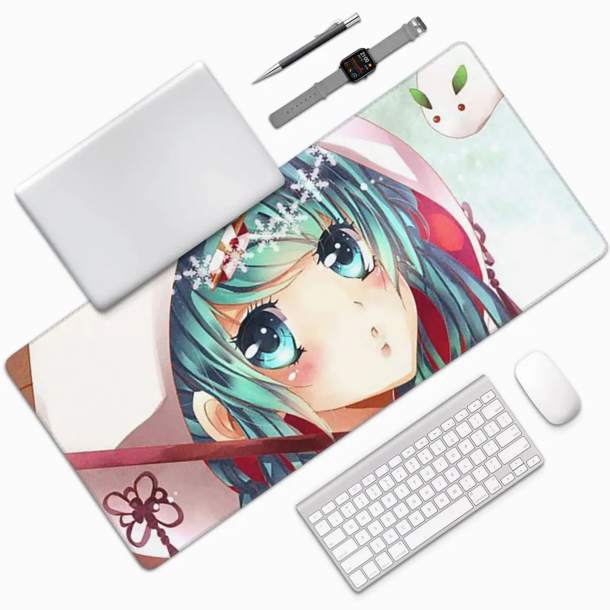 

YUki Aim Girl мультяшная иллюстрация большой коврик для мыши компьютерная клавиатура коврик для мыши игровой ПК настольный коврик офисные аксессуары коврики для стола