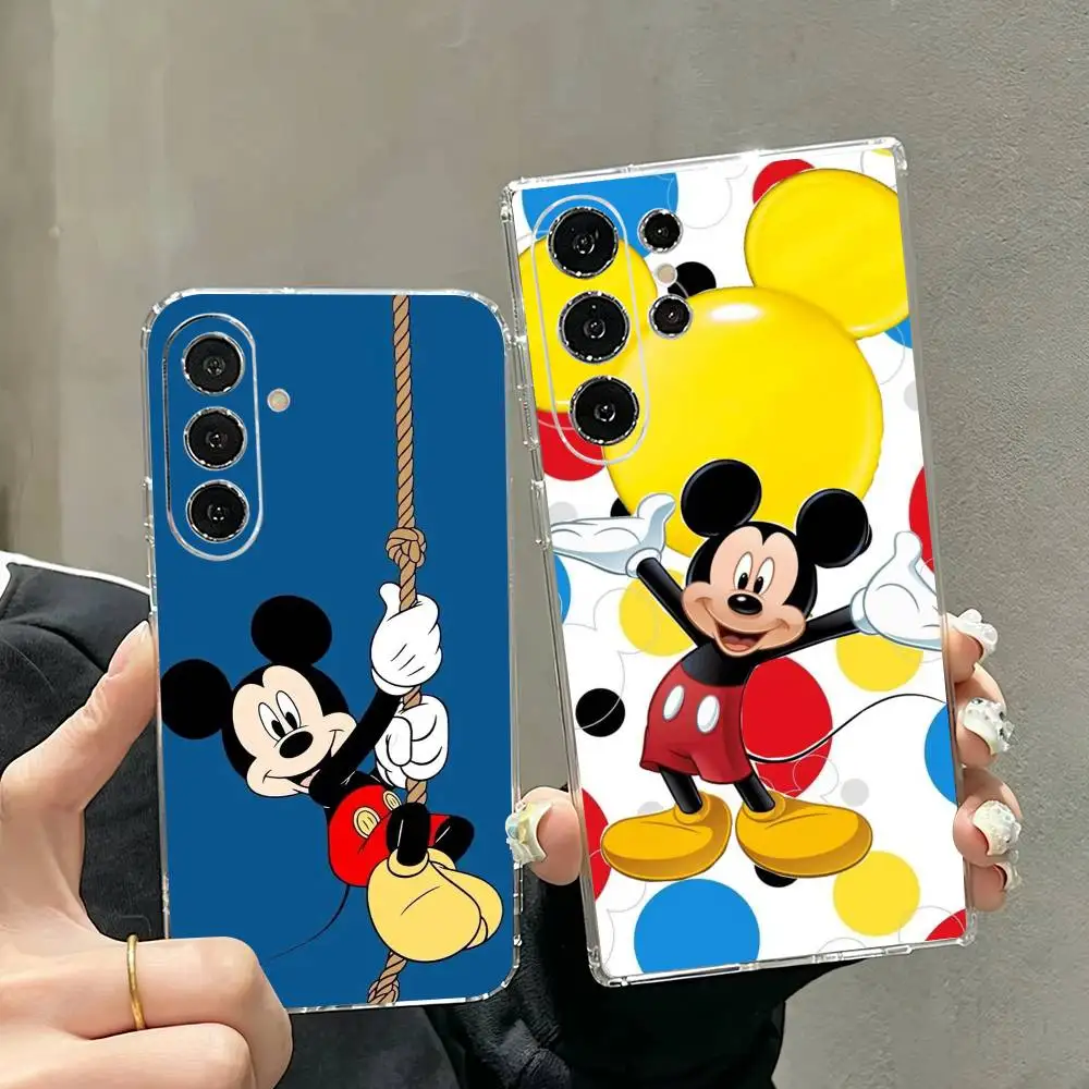 Mickey M-Mouse Cartoon  Phone Case For Samsung S25,S24,S21,S22,S23,S30,Ultra,S20,Plus,Fe,Note,10,9,5G Transparent Cover