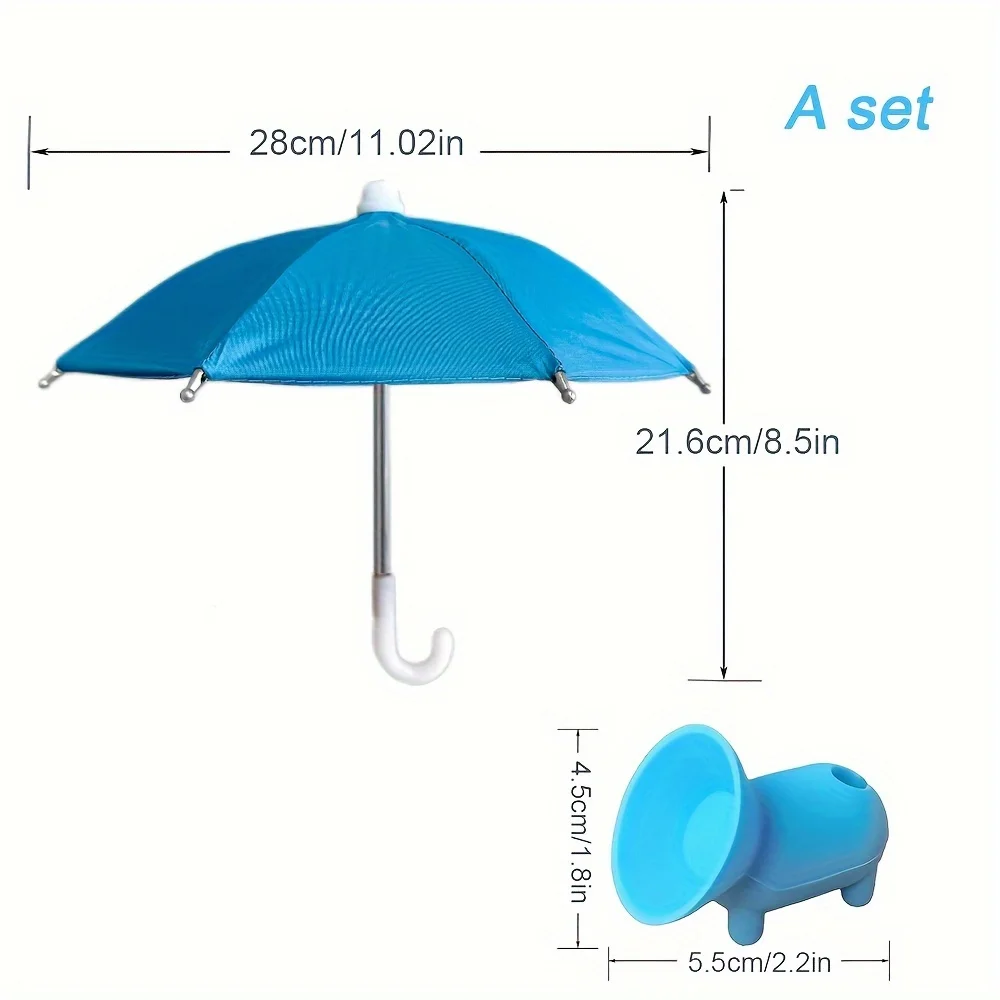 Mini-Regenschirm für Smartphones mit Saugnapfhalter, blendfreier Sonnenschutz für den Außenbereich, entspiegelter Displayschutz – Detail 5