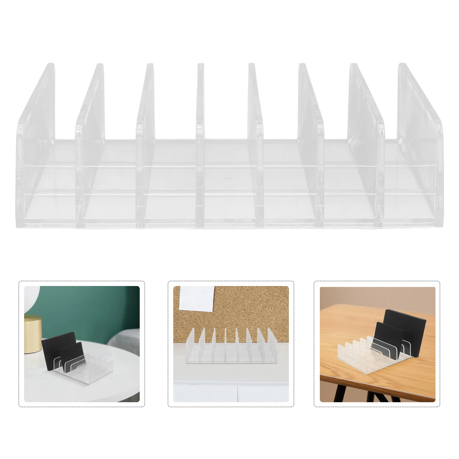 Receipt Storage Box Mail Holder Countertop Notebook Acrylic Letter Holders for Desktop Envelope Organizer